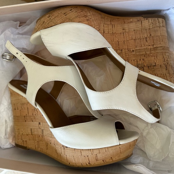 BP - White Spring Wedge Heel - Picture 3 of 5